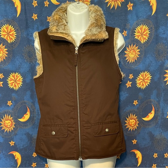 Y2K GAP reversible faux fur vest XS - Picture 12 of 12